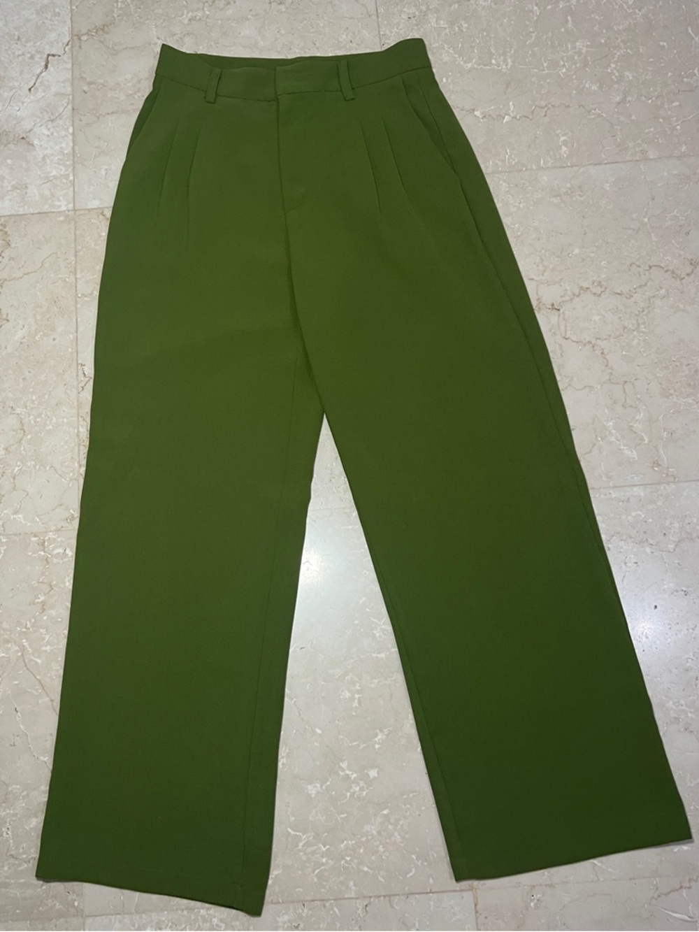(NWOT) Forever 21 Olive Green High-Rise Wide Leg Trousers